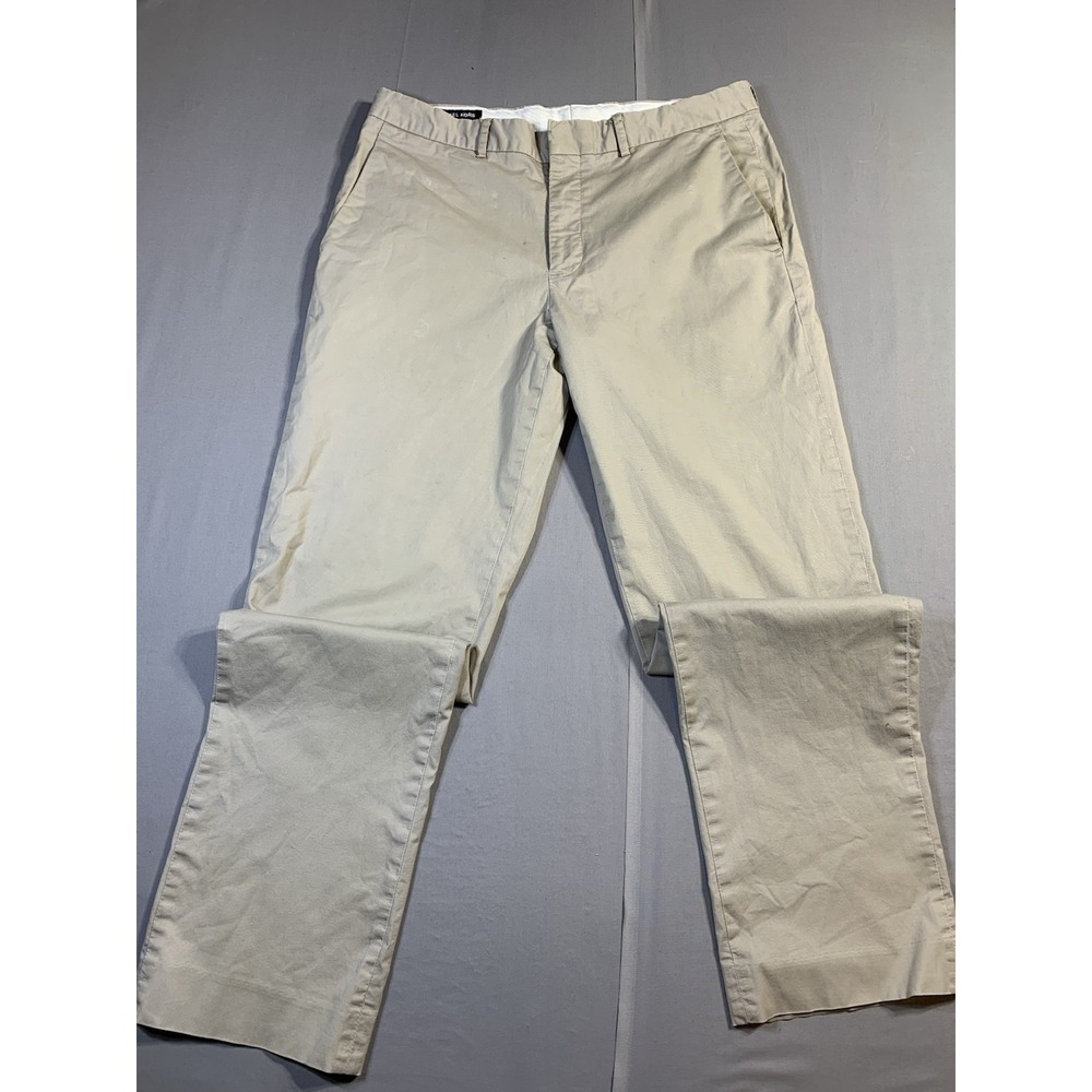 Michael Kors Parker Slim Fit Pants Mens‎ 34x32 Khaki Stretch Chino Casual Beige